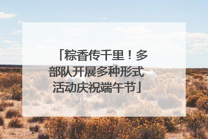 粽香传千里！多部队开展多种形式活动庆祝端午节